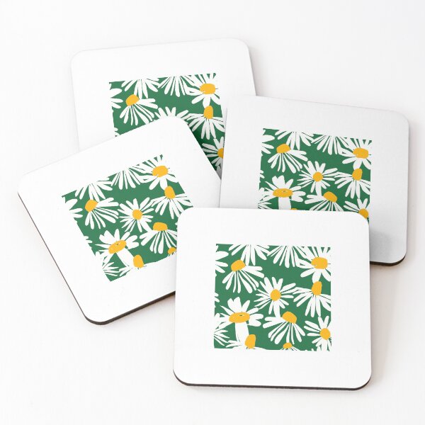 Item preview, Green Yellow Daisies - Hand Drawn Flowers designed and sold by Alli Well.
