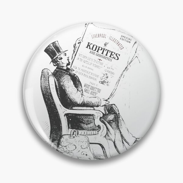 Item preview, Kopites Are Gobshites Vintage Illustration Man With Newspaper designed and sold by toffeesshop.
