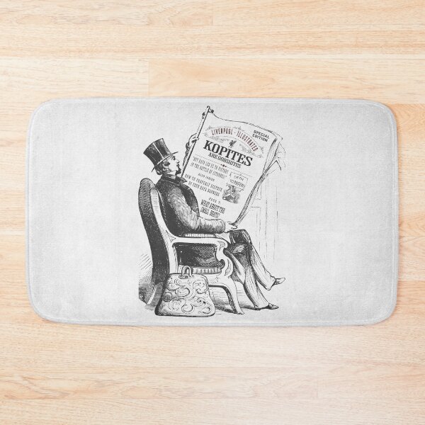 Item preview, Kopites Are Gobshites Vintage Illustration Man With Newspaper designed and sold by toffeesshop.