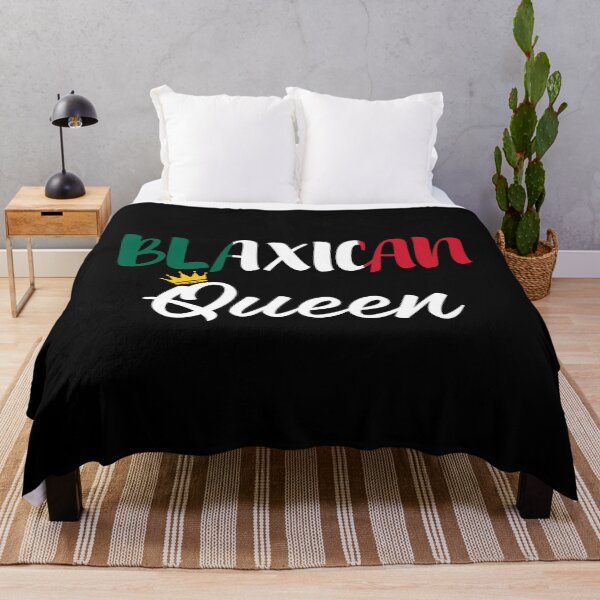 Item preview, Queen Half Black Half Mexican American Blaxican print designed and sold by jakehughes2015.