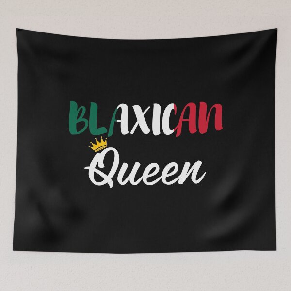 Item preview, Queen Half Black Half Mexican American Blaxican print designed and sold by jakehughes2015.