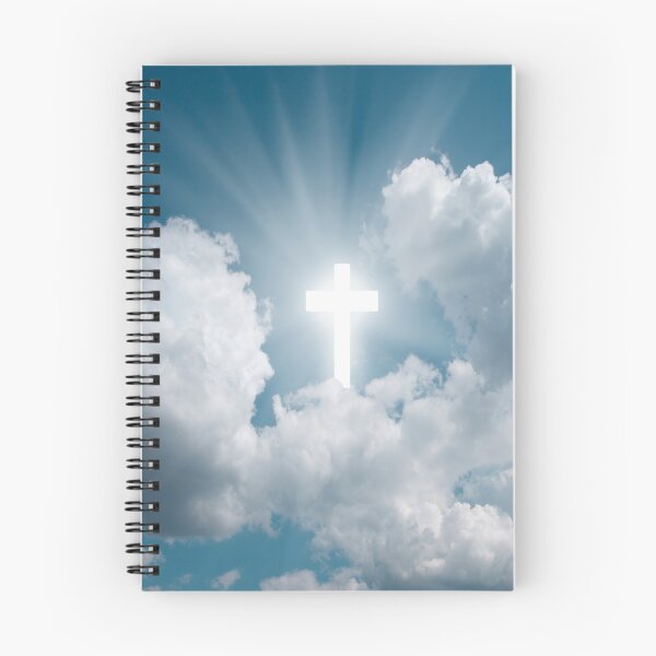 Item preview, White shiny cross on clouds/sky designed and sold by Cyber-Spider.
