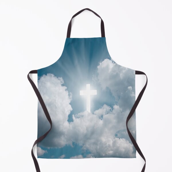 Item preview, White shiny cross on clouds/sky designed and sold by Cyber-Spider.