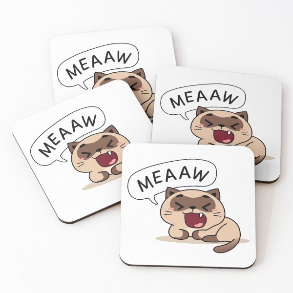 Item preview, MEAW! Meowing Yawning Cat designed and sold by Jandsgraphics.