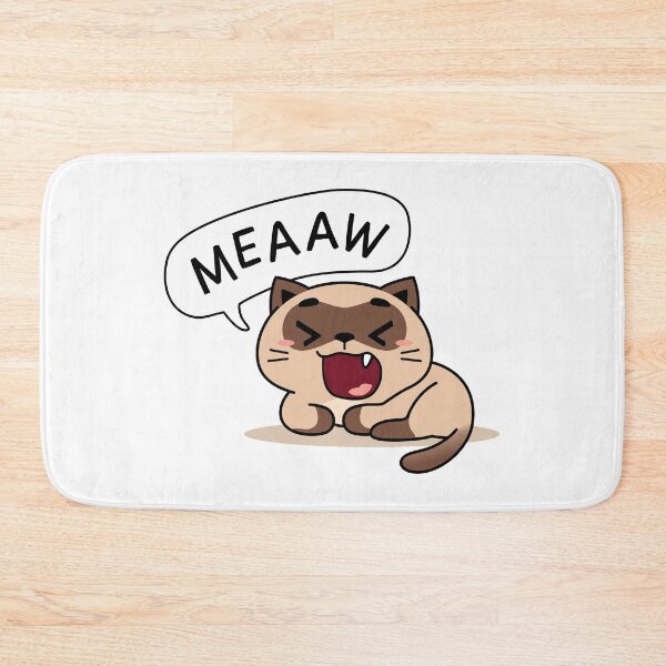 Item preview, MEAW! Meowing Yawning Cat designed and sold by Jandsgraphics.