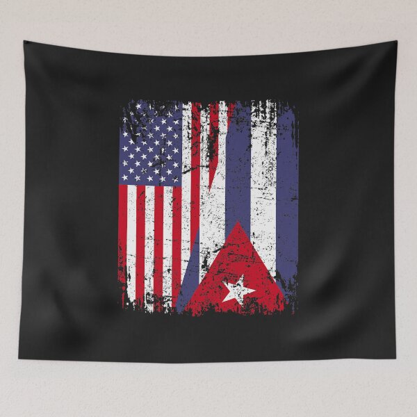Item preview, RAÍCES CUBANAS Half American Flag BANDERA DE CUBA designed and sold by JosefaWheeler.