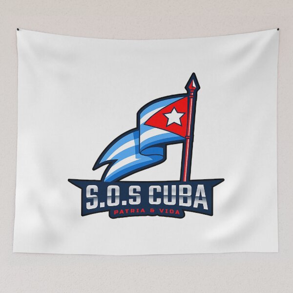 Item preview, SOS Cuba Viva Cuba Libre Cubanos Bandera Cubana designed and sold by JosefaWheeler.