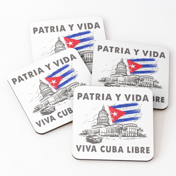 Item preview, PATRIA Y VIDA VIVA CUBA LIBRE Bandera Cuba Vintage, orgullo cubano designed and sold by JosefaWheeler.