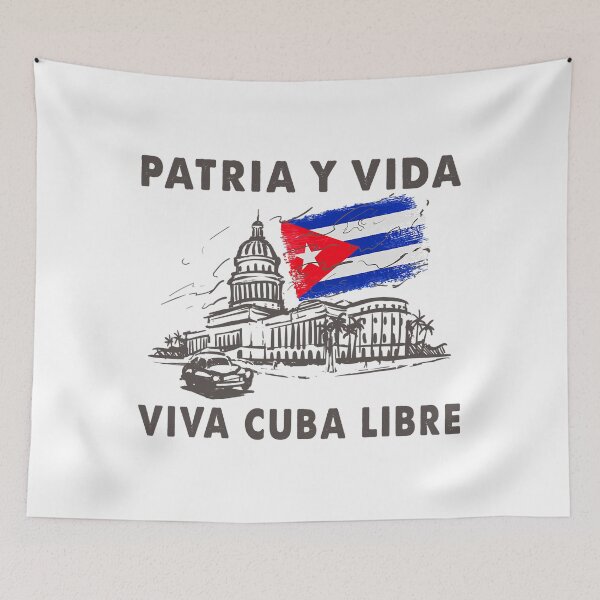Item preview, PATRIA Y VIDA VIVA CUBA LIBRE Vintage Cuba Flag, cuban pride  designed and sold by JosefaWheeler.
