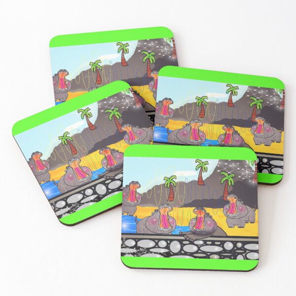 Item preview, Hippos Roaring designed and sold by Shirley cute art .