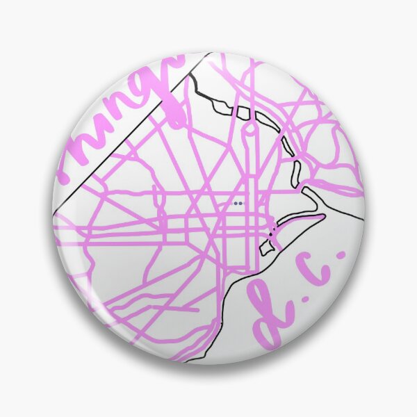 Item preview, Washington D.C. Map Pink designed and sold by emmaeveprints.