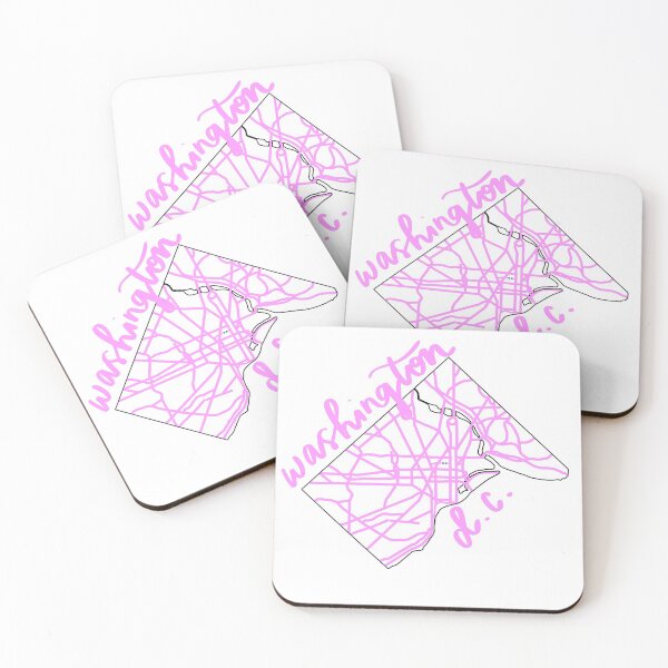 Item preview, Washington D.C. Map Pink designed and sold by emmaeveprints.