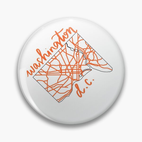 Item preview, Washington D.C. Map Orange designed and sold by emmaeveprints.
