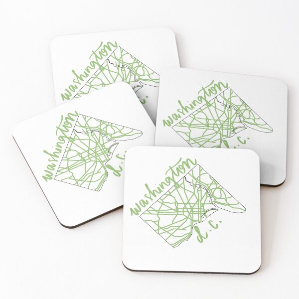 Item preview, Washington D.C. Map Green  designed and sold by emmaeveprints.