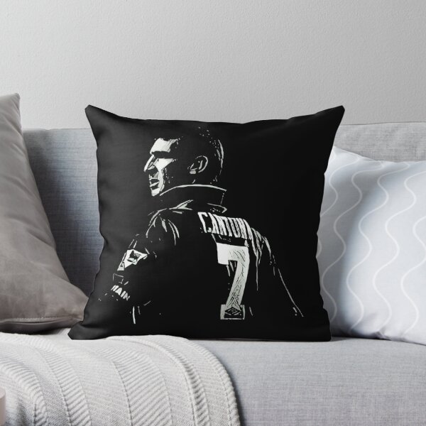 David Beckham Black and White Throw Pillow by New Inspiration - Pixels