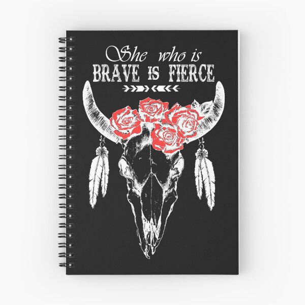 Item preview, BOHO Cow Bull Skull with Rose Cute shirt. She who is brave is fierce BOHO Cattle Hippie Style designed and sold by Titmit.