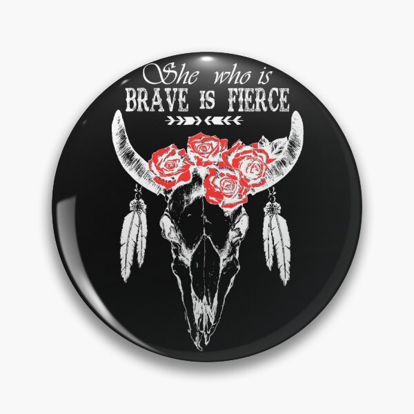 Item preview, BOHO Cow Bull Skull with Rose Cute shirt. She who is brave is fierce BOHO Cattle Hippie Style designed and sold by Titmit.