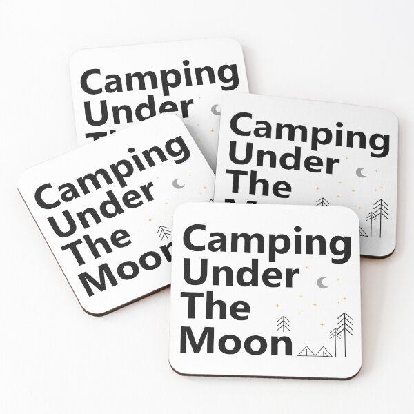 Item preview, Camping under the moon in summer - Text base Design designed and sold by Babadollcraft.