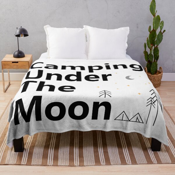 Item preview, Camping under the moon in summer - Text base Design designed and sold by Babadollcraft.
