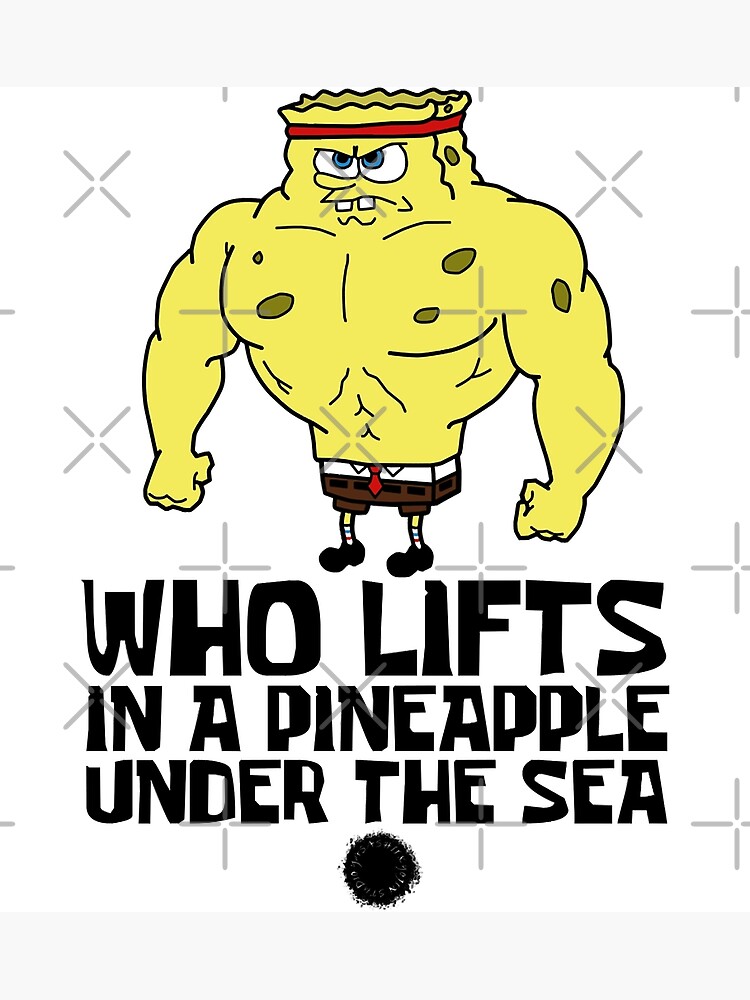 Póster « Who Lifts Gym Gear Bob Esponja océano niños Película» de ...