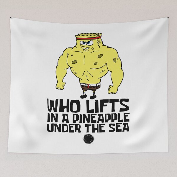 Item preview,  Who Lifts Gym Gear SpongeBob ocean chidren Film designed and sold by 2BrendaFelix.