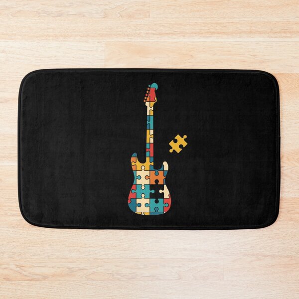 Artikelvorschau, Retro Style Puzzle S-Style E-Gitarre Silhouette entworfen und verkauft von nightsworthy.