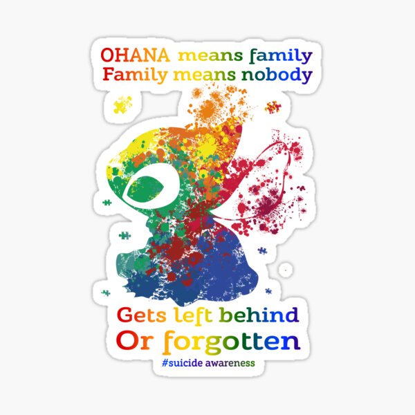 Ohana Means Family script vinyl sticker - Vinyl Mayhem