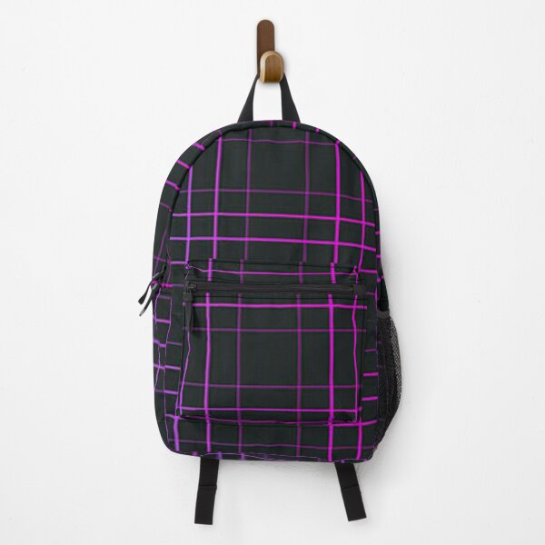 Item preview, Plaid purple black aqua pattern designed and sold by Cyber-Spider.