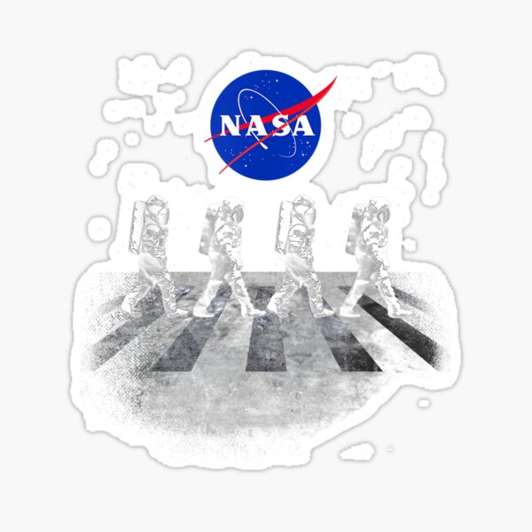 Walking Astronauts in Space Sticker