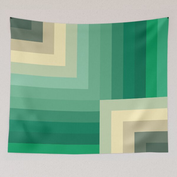 Item preview, Green and yellow intersecting stripes designed and sold by BLMcreations.