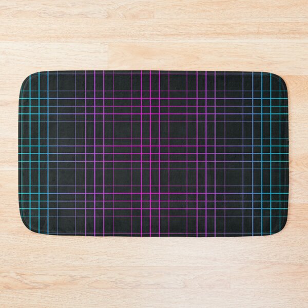 Item preview, Plaid purple black aqua pattern designed and sold by Cyber-Spider.