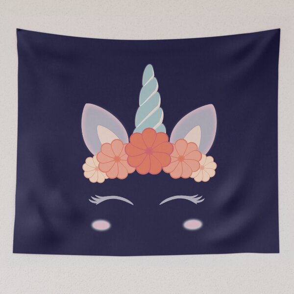 Item preview, Unicorn with Flower Crown designed and sold by NhuElegance.