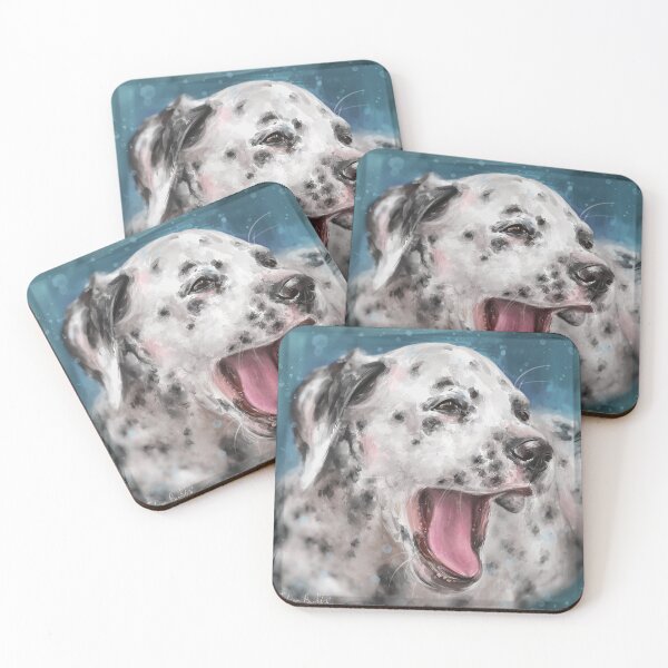 Item preview, Painting of a Gorgeous Dalmatian Yawning designed and sold by ibadishi.