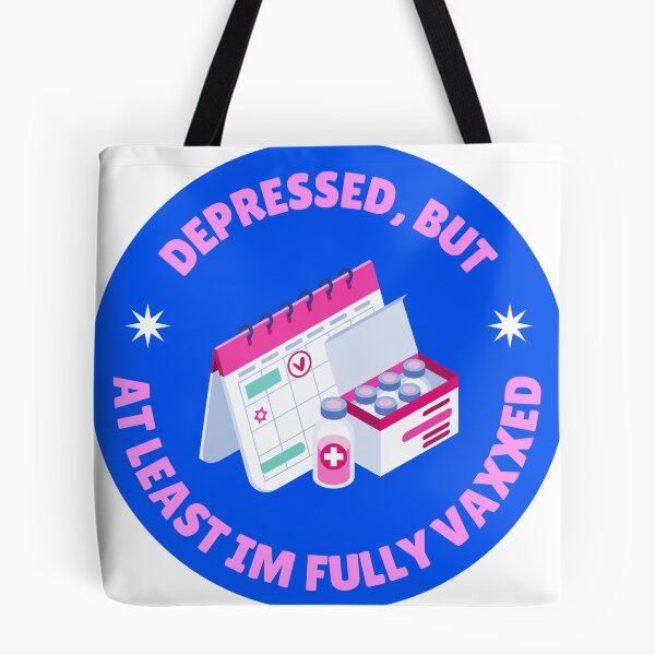 Item preview, depressed, but at least im fully vaxxed designed and sold by vlctorlam.