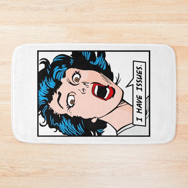 Item preview, I Have Issues Feminist Vintage Pop Art Girl Funny Quote designed and sold by GrandeDuc.