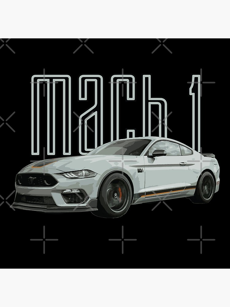 Thumbnail 4 of 4, Pillow, MACH 1 Mustang GT 5.0L V8 Performance Car Fighter Jet Gray designed and sold by cowtownCOWBOY.