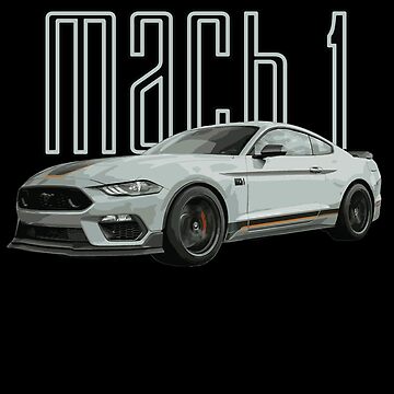 Artwork thumbnail, MACH 1 Mustang GT 5.0L V8 Performance Car Fighter Jet Gray by cowtownCOWBOY