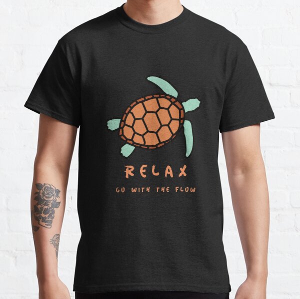 Take It Slow Retro Turtle Graphic T-Shirt | Cool Mindfulness T-Shirt Triblend Kelly / Small