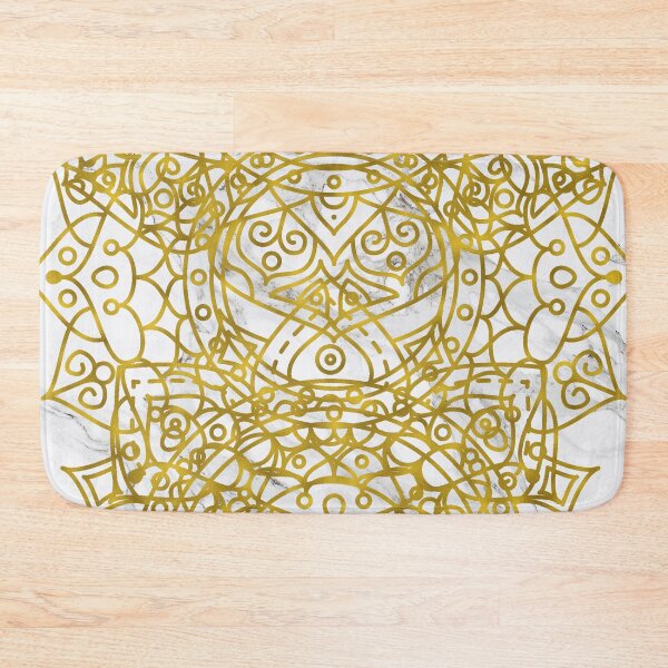 Item preview, Golden Ornamental Mandala on White Marble designed and sold by cadinera.