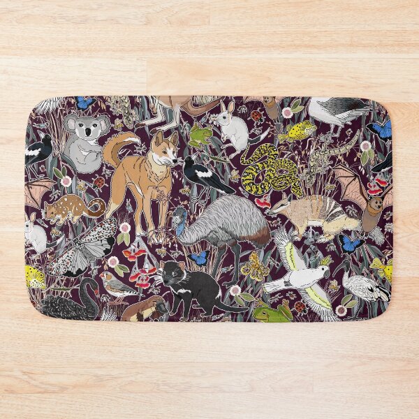 Item preview, Fauna Australiana - aubergine designed and sold by Claire Bowley.