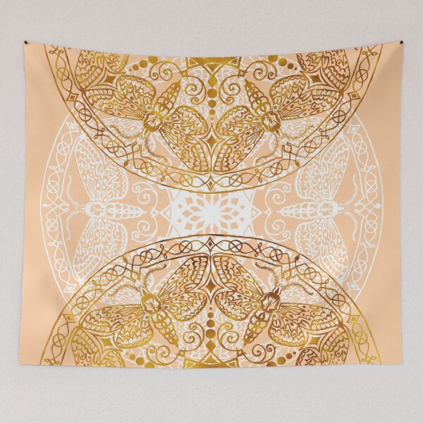 Item preview, Bees Golden Mandala and Peach designed and sold by cadinera.