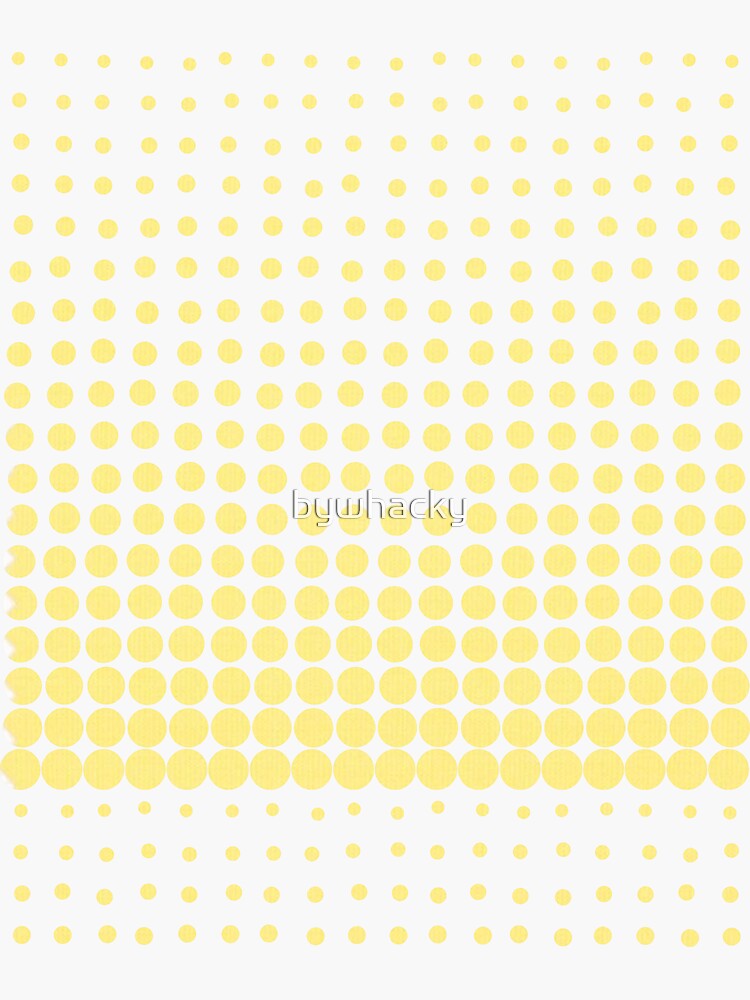Thumbnail 3 of 3, Sticker, Dotty Mellow Yellow designed and sold by bywhacky.