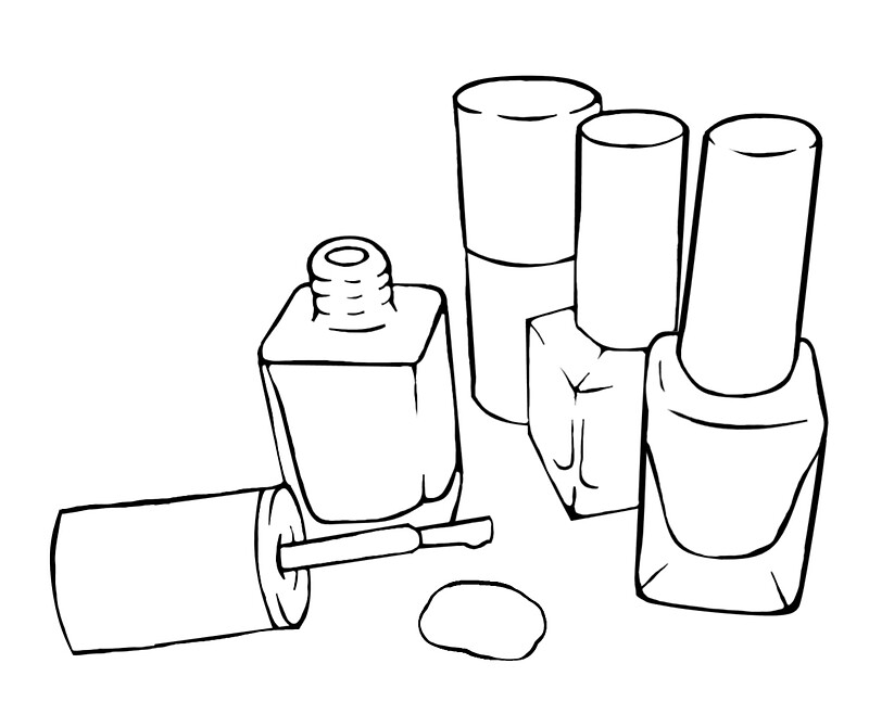 Nail polish bottle outline drawing