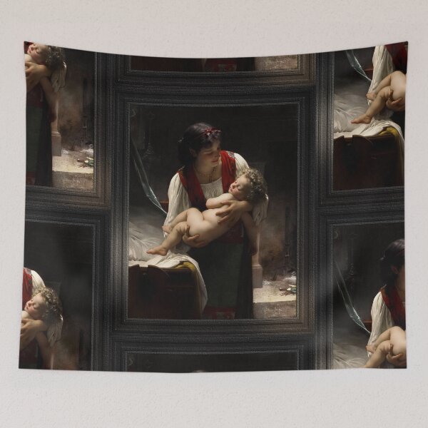 Item preview, Berceuse - Le Coucher by William-Adolphe Bouguereau Classical Art Xzendor7 Old Masters Reproductions designed and sold by Xzendor7 Digital Art Creations.