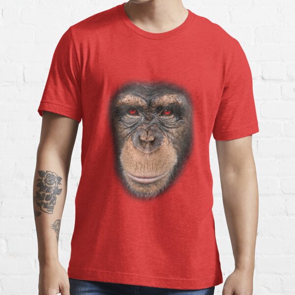 Monkey Wearing A Red Hoodie Animal Lover Graphic' Men's Zip Hoodie