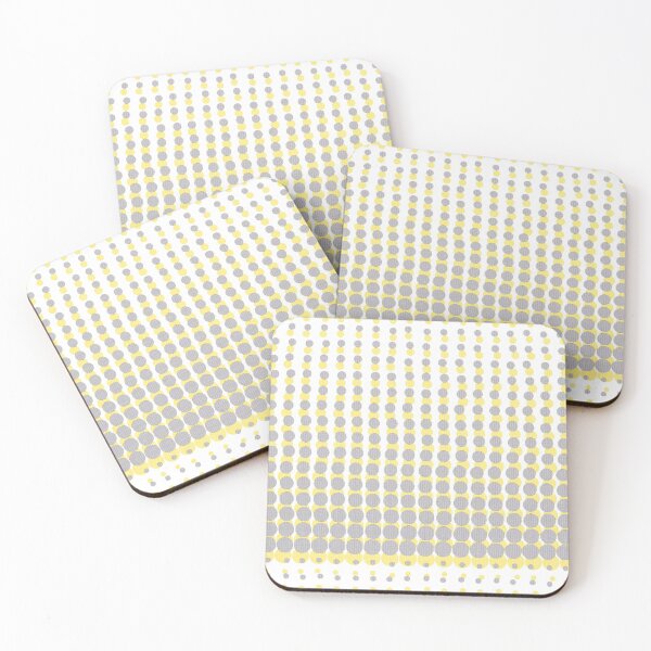 Item preview, mellow grey yellow dotty  designed and sold by designbywhacky.