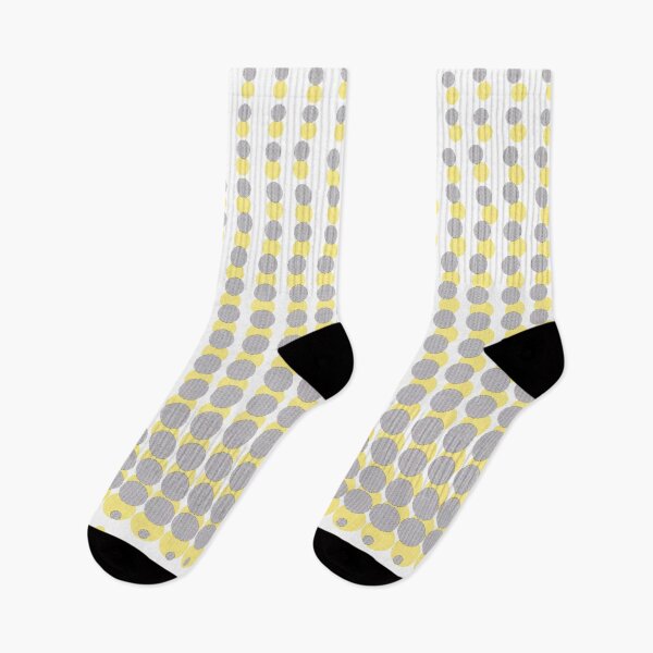 Item preview, mellow grey yellow dotty  designed and sold by designbywhacky.