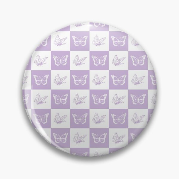 Item preview, Checkered Lavender and white butterflies pattern | Aesthetic Butterfly pattern designed and sold by Violet Treasures.