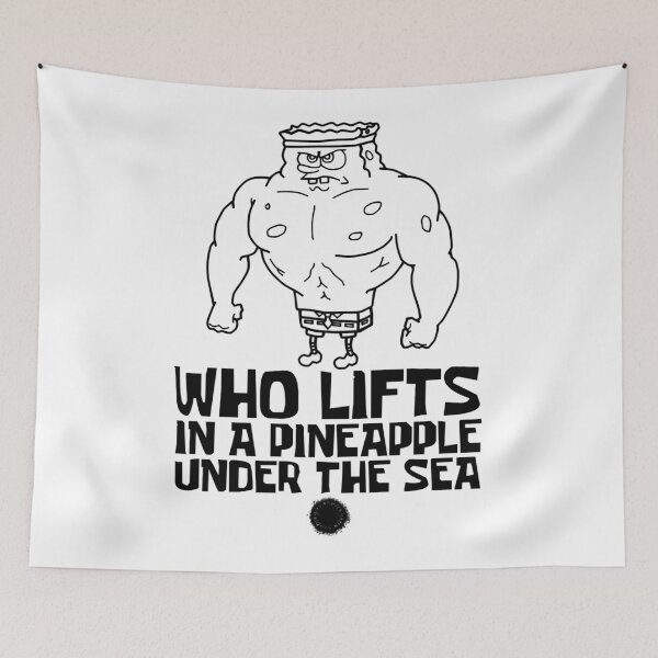 Item preview, Who Lifts Gym SpongeBob ocean chidren Film designed and sold by 2BrendaFelix.