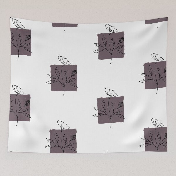 Item preview, "abstract bohemian minimal floral art" designed and sold by tudoo.